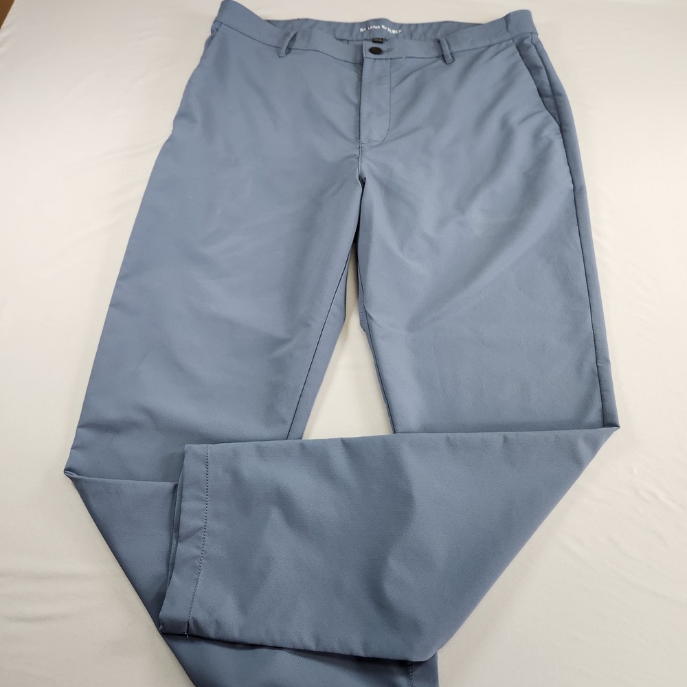 Banana Republic Men's 36x32 Blue Performance Stretch Chino Flat Front